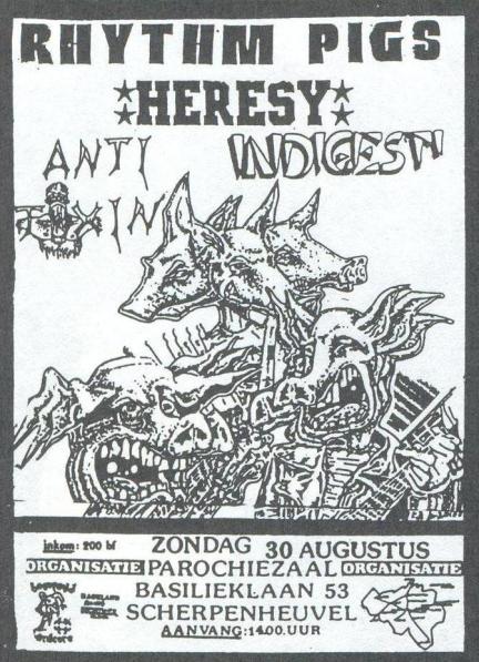 87-08-30 Rhythm Pigs - Indigesti - Heresy